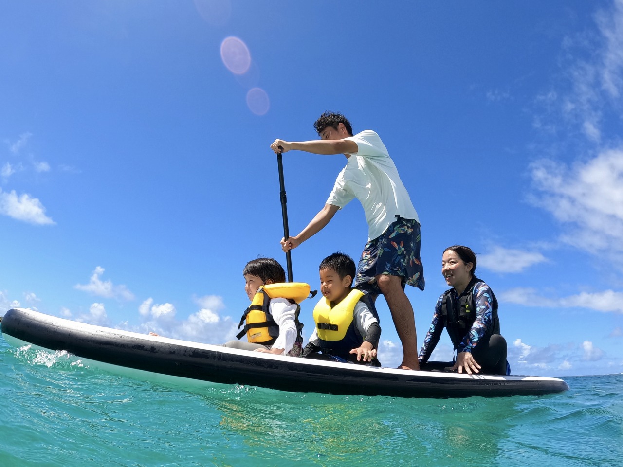 沖縄の離島、伊良部島のSUP ＆ シュノーケルガイド Bonito（ボニート）のビーチSUP or ボートSUPのご案内ページの画像です